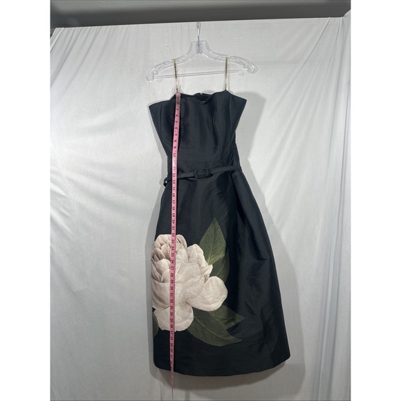 NEW $650 Sachin Babi [ 10 ] Shay Rose Strapless Mikado Midi Cocktail Dress J2043 - Picture 6 of 14